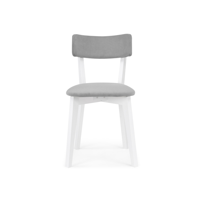 Деревянный стул Гилмар серый велюр / белый
