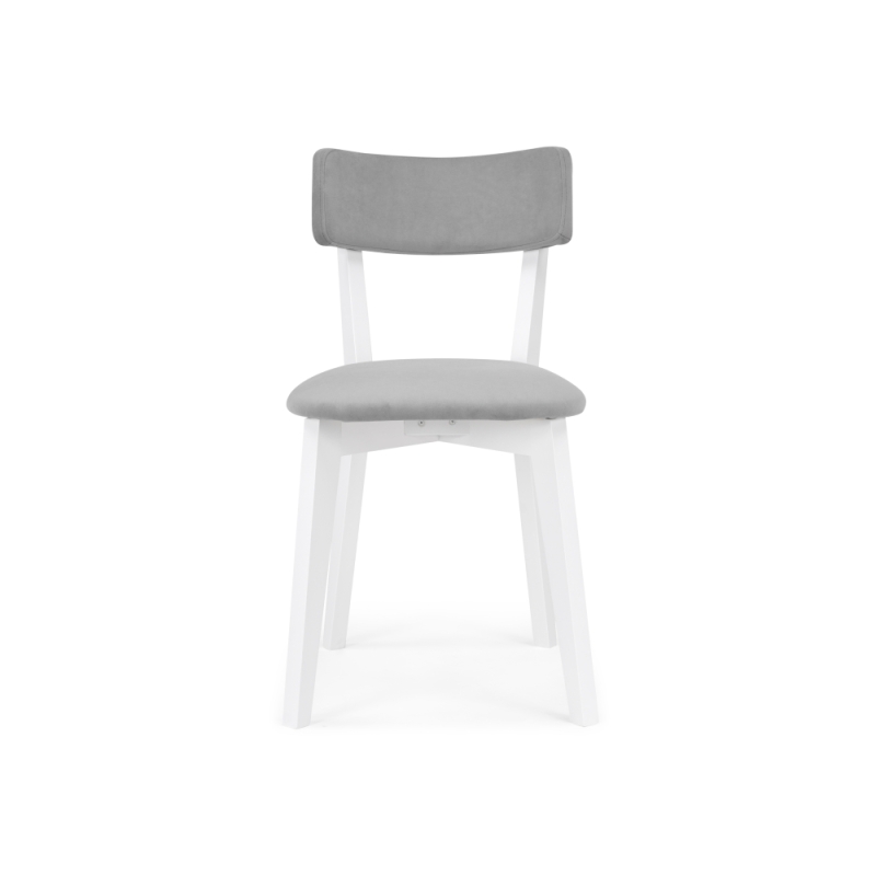 Деревянный стул Гилмар серый велюр / белый