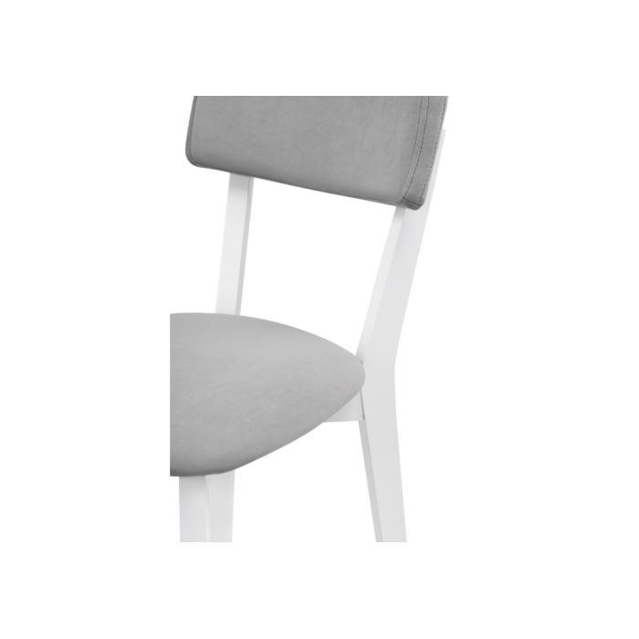 Деревянный стул Гилмар серый велюр / белый
