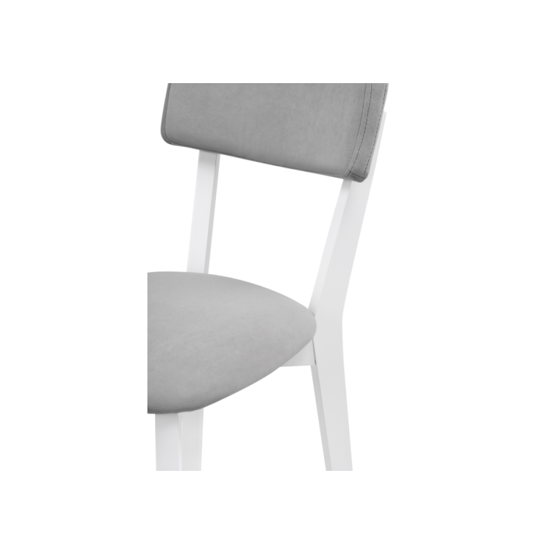 Деревянный стул Гилмар серый велюр / белый