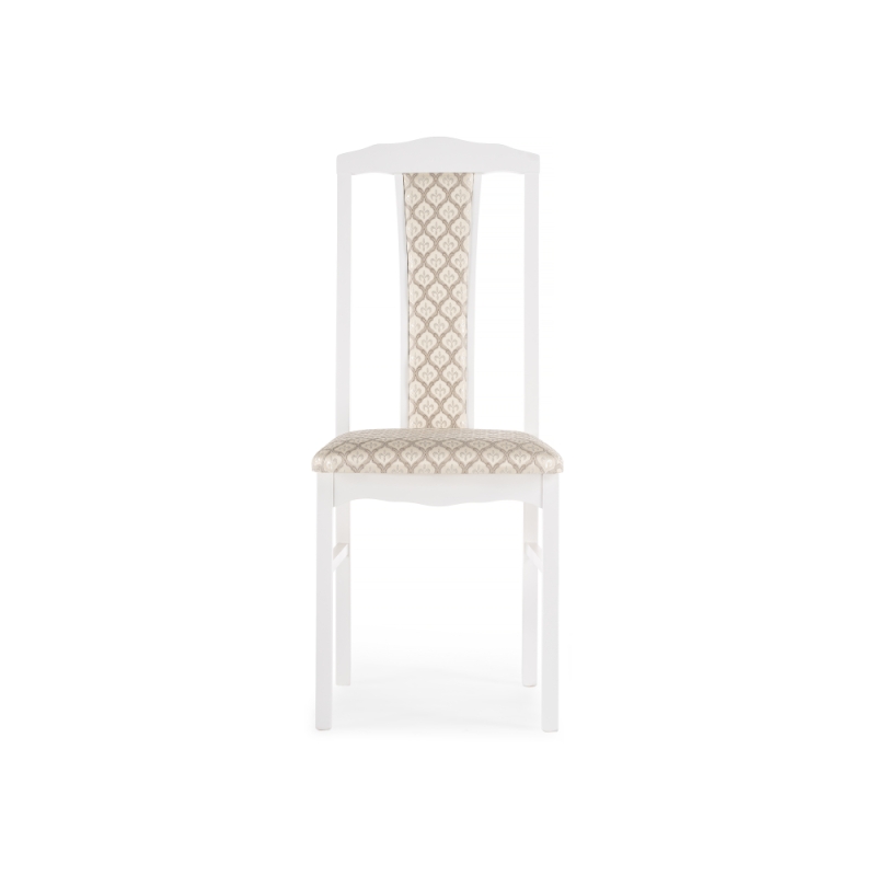 Деревянный стул Гроджин белый / бежевый