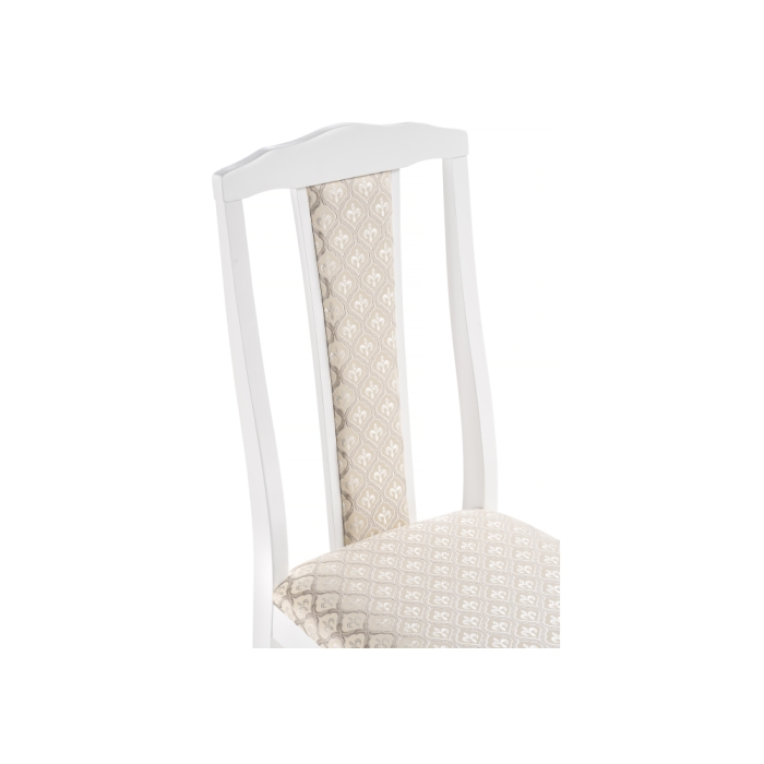 Деревянный стул Гроджин белый / бежевый
