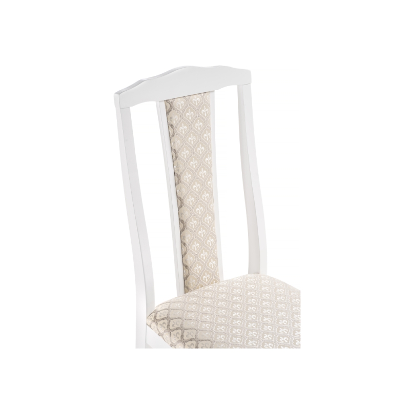 Деревянный стул Гроджин белый / бежевый