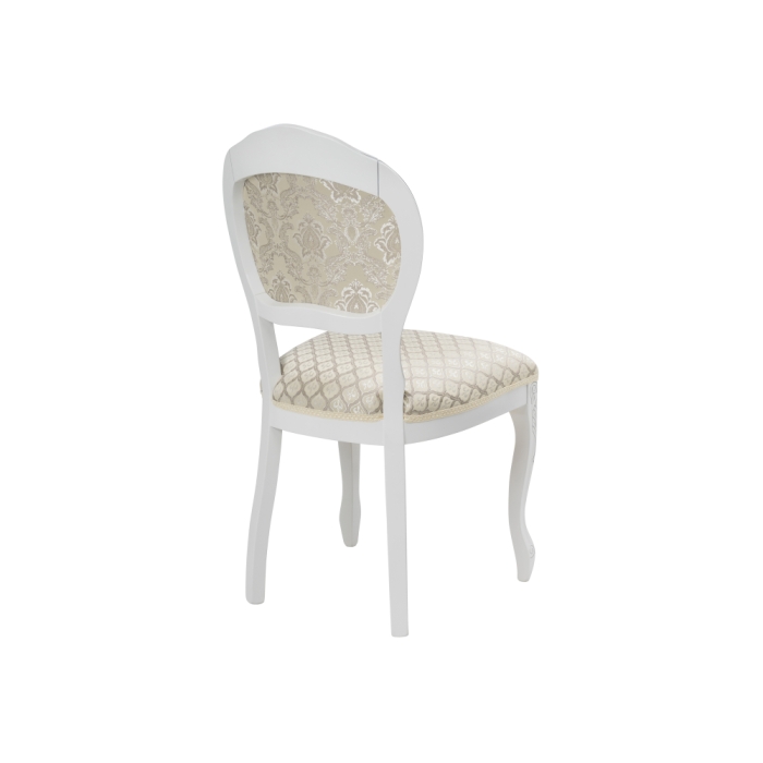 Деревянный стул Лауро патина серебро / бежевый