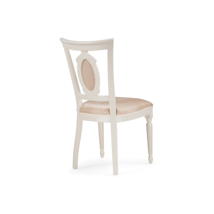 Деревянный стул Лино молочный / ромб 02