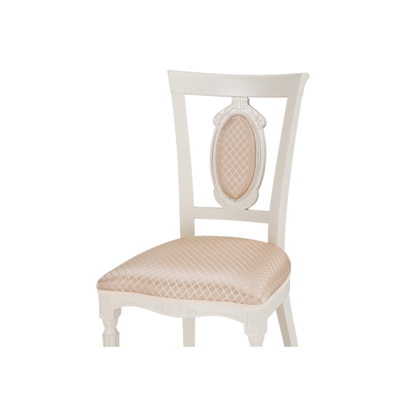 Деревянный стул Лино молочный / ромб 02