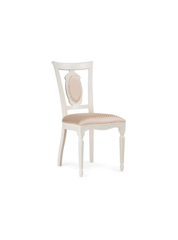 Деревянный стул Лино молочный / ромб 02