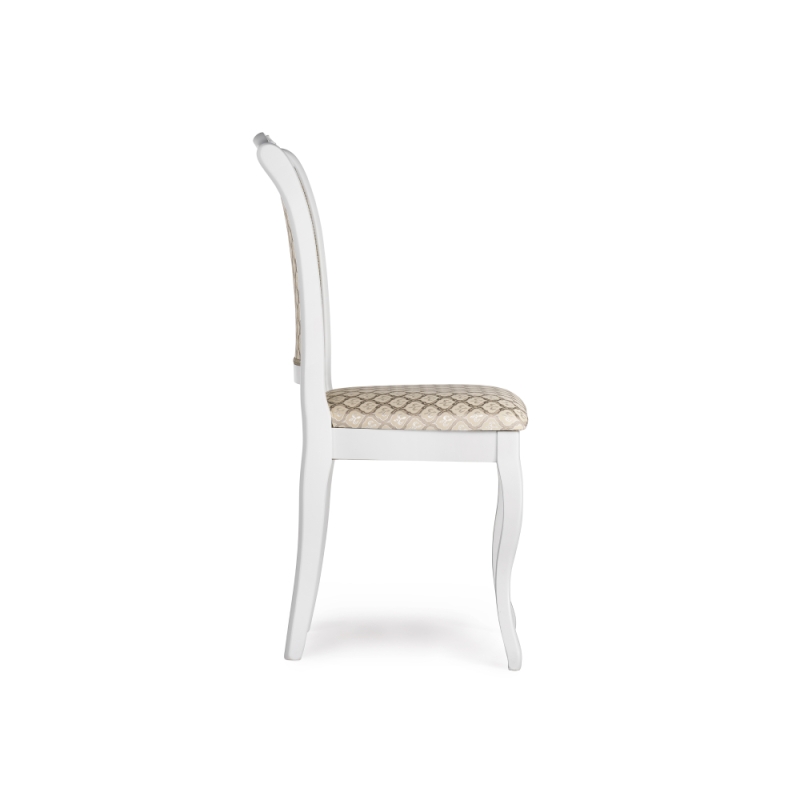 Деревянный стул Луиджи белый / бежевый