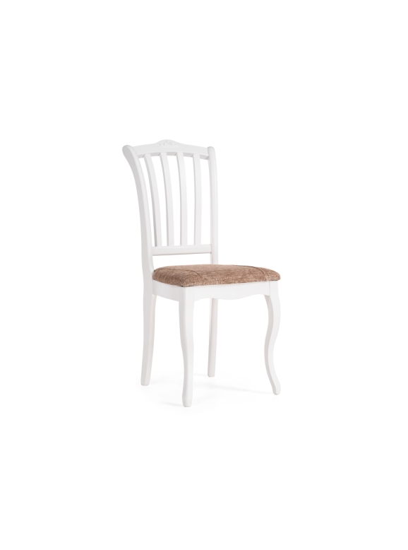 Деревянный стул Виньетта белый / лайн белый люкс