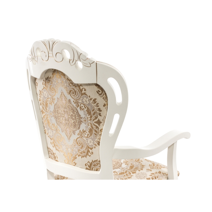 Кресло Bronte молочный / патина