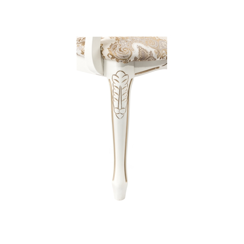 Кресло Bronte молочный / патина