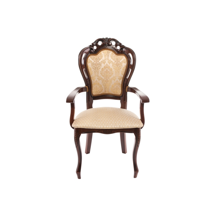 Кресло Bronte вишня с патиной /  бежевый