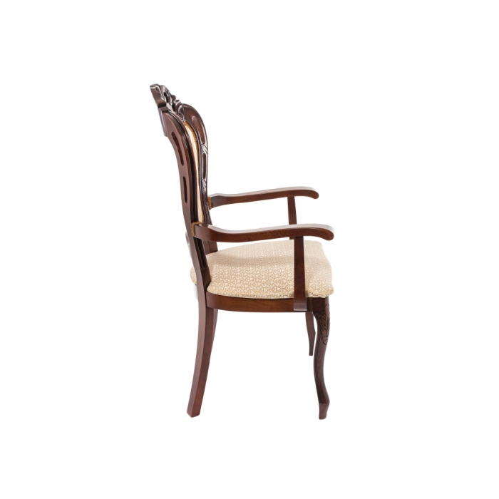 Кресло Bronte вишня с патиной /  бежевый