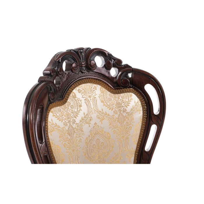 Кресло Bronte вишня с патиной /  бежевый