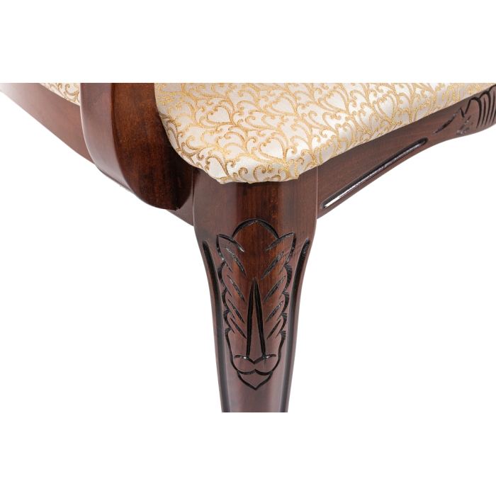 Кресло Bronte вишня с патиной /  бежевый