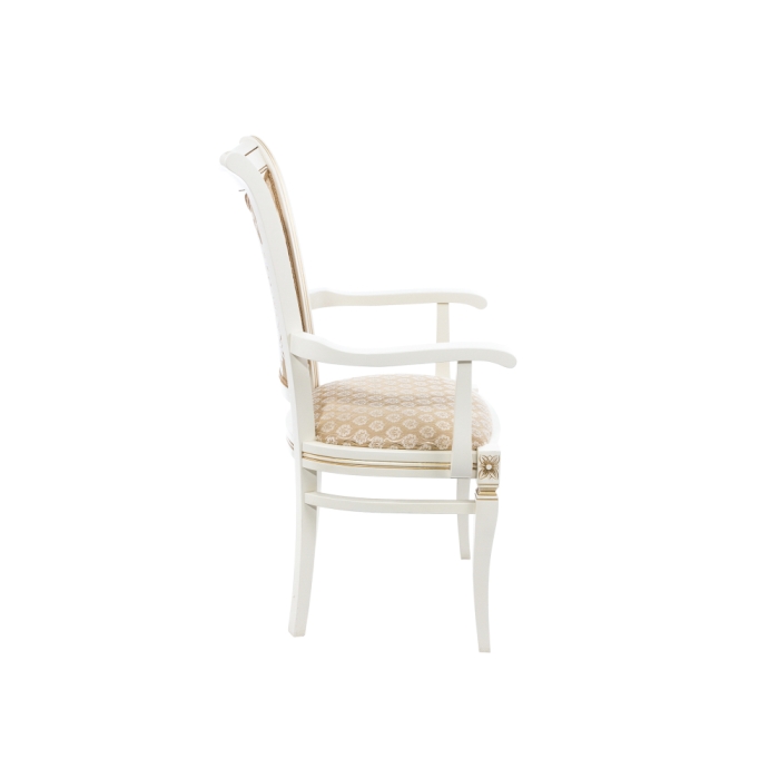 Стул деревянный Mariano молочное с патиной