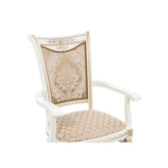 Стул деревянный Mariano молочное с патиной