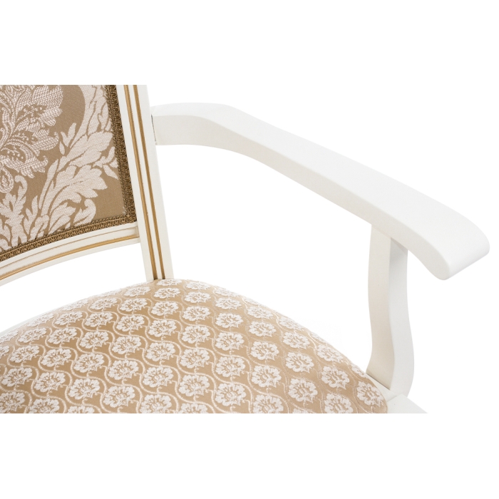 Стул деревянный Mariano молочное с патиной