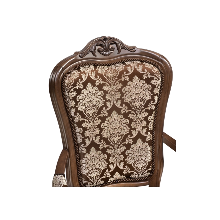 Кресло Руджеро с мягкими подлокотниками орех / шоколад