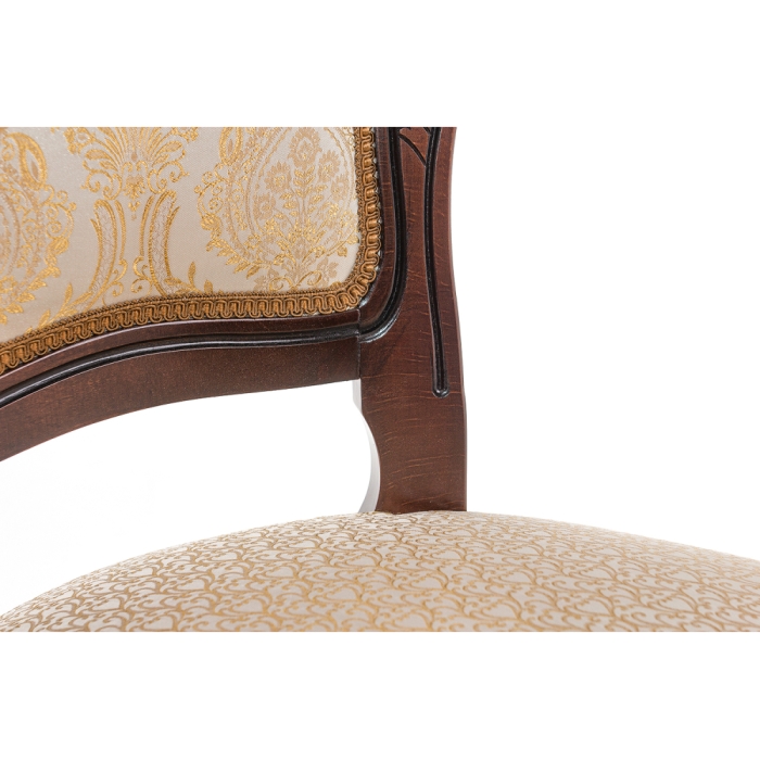 Стул Bronte вишня  с патиной / бежевый