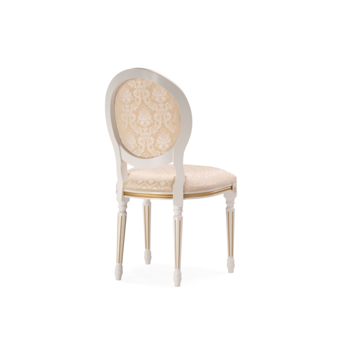 Стул Данте молочный с золотой патиной