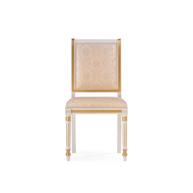 Стул Рембрандт молочный с золотой патиной