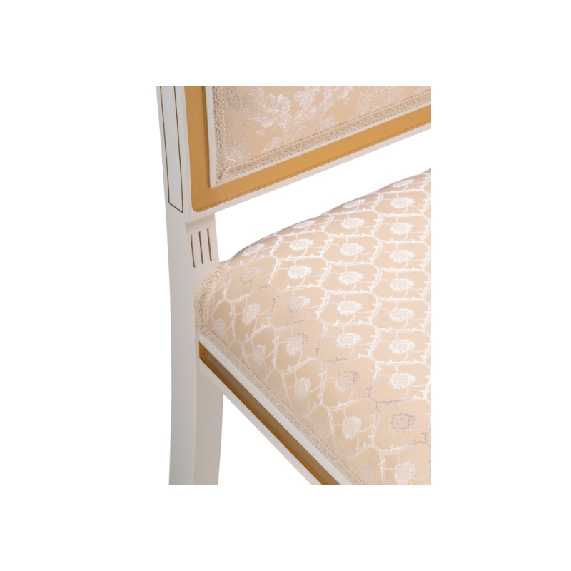 Стул Рембрандт молочный с золотой патиной