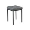 Табурет Байя кожзам темно-серый / черный матовый