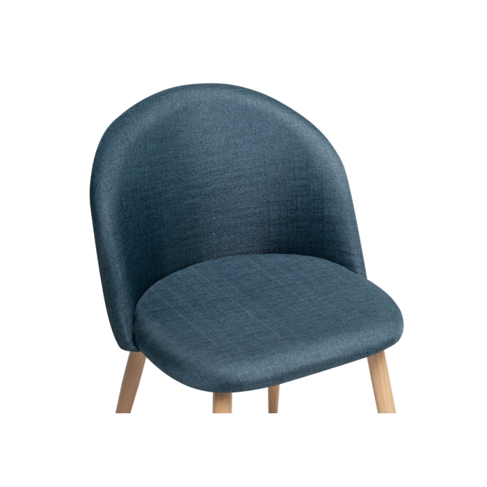 Стул на металлокаркасе Aldo blue / wood