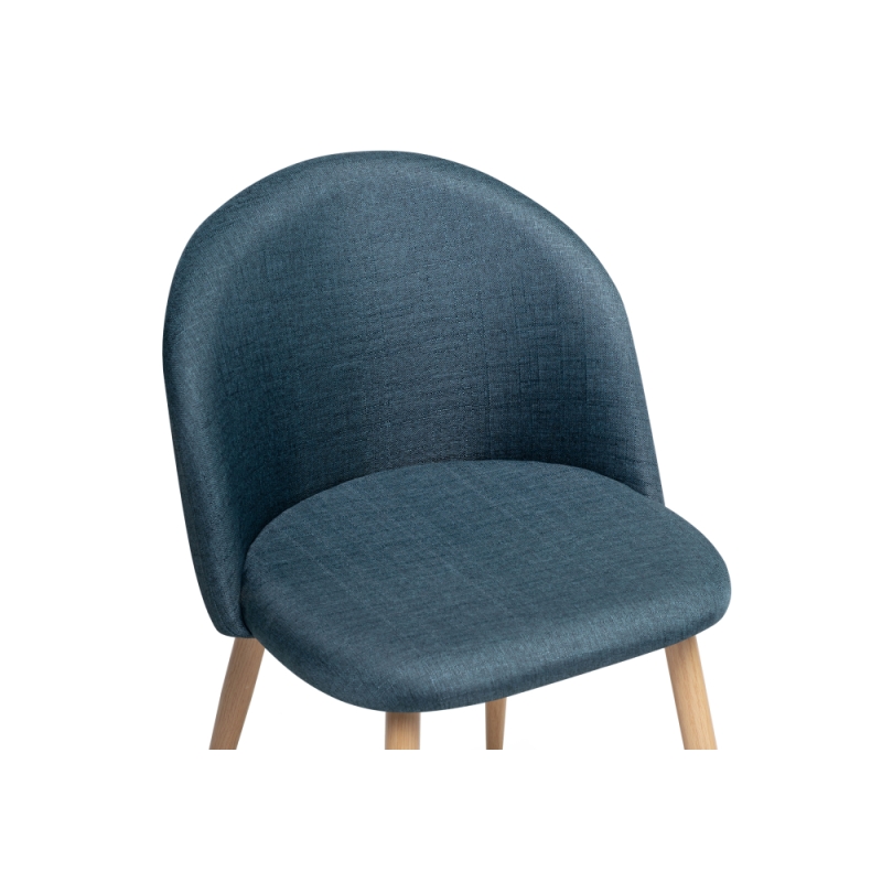 Стул на металлокаркасе Aldo blue / wood