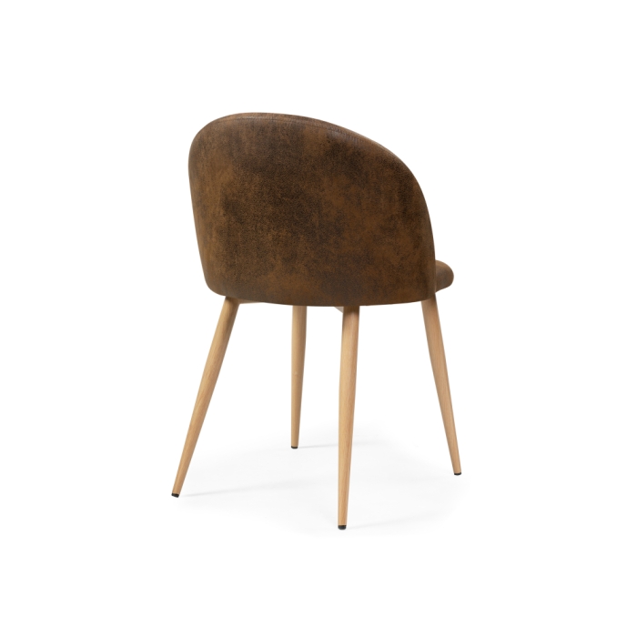 Стул на металлокаркасе Aldo dark brown / wood