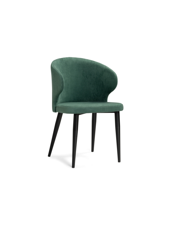 Стул на металлокаркасе Алсисар катания изумруд / черный