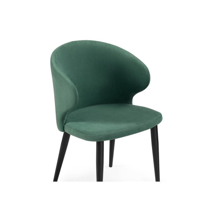 Стул на металлокаркасе Алсисар катания изумруд / черный