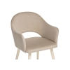 Стул на металлокаркасе Апри микровелюр 05 / бежевый глянец