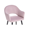Стул на металлокаркасе Апри микровелюр розовый / черный глянец
