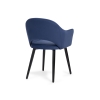 Стул на металлокаркасе Апри микровелюр темно-синий / черный глянец