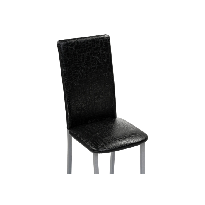 Стул на металлокаркасе Bozanak черный крокодил / светлый мусс