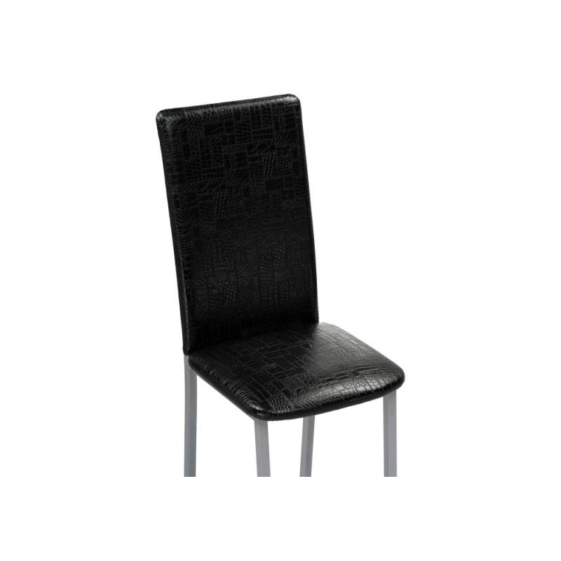 Стул на металлокаркасе Bozanak черный крокодил / светлый мусс