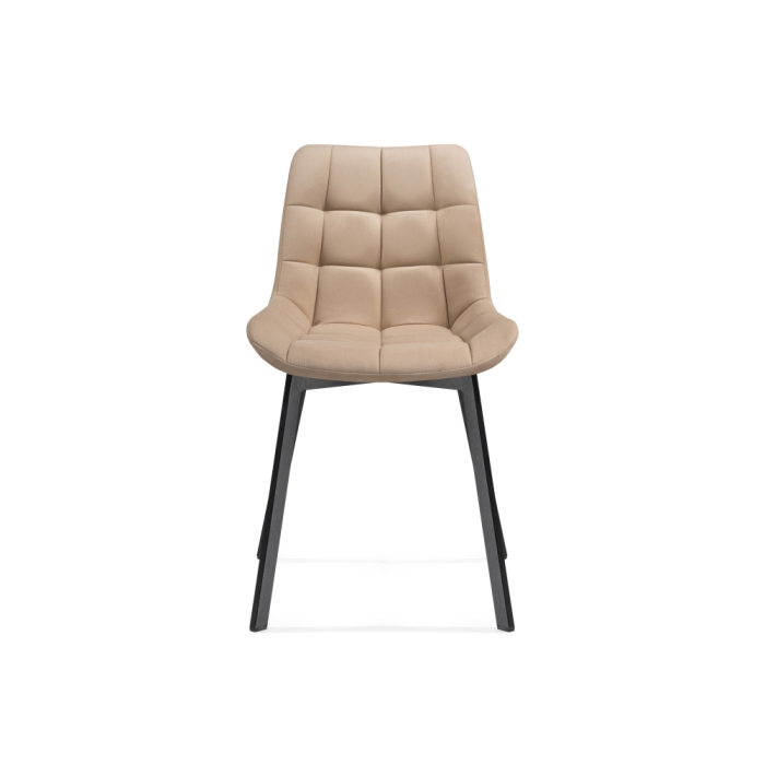 Стул на металлокаркасе Челси черный / бежевый