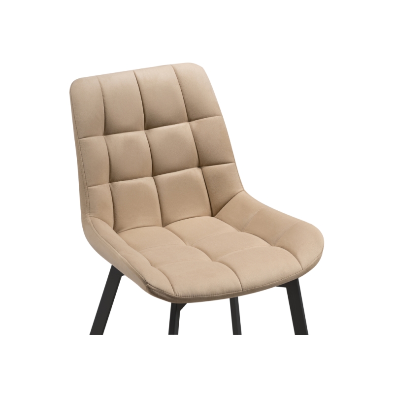 Стул на металлокаркасе Челси черный / бежевый