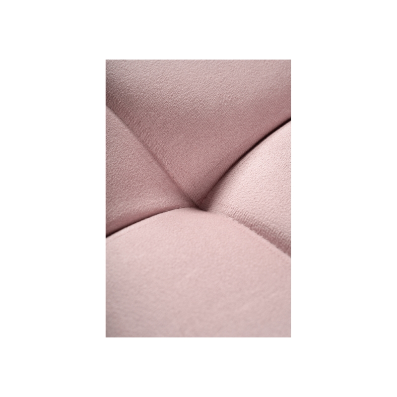 Стул на металлокаркасе Челси велюр розовый / черный