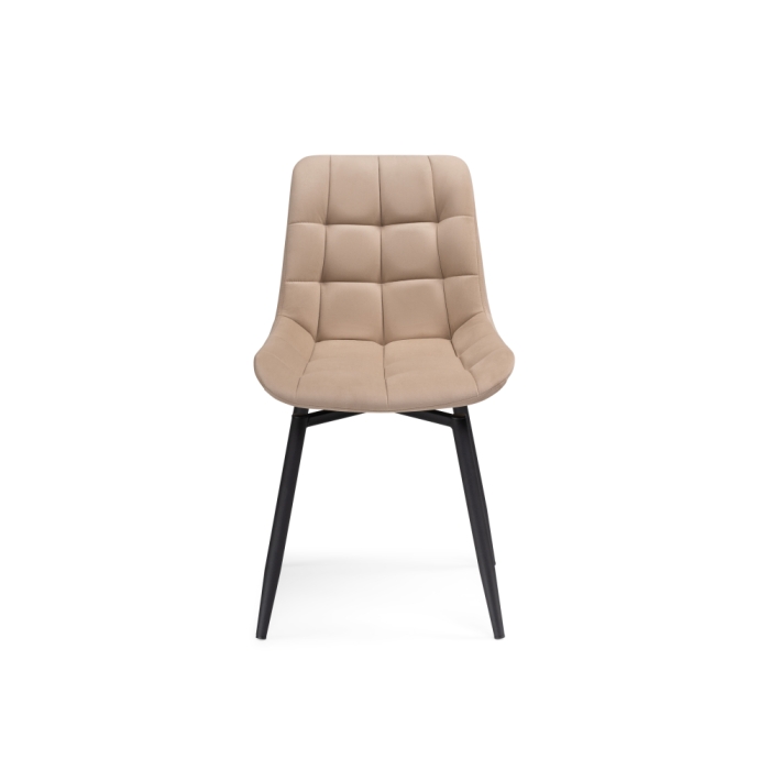 Стул на металлокаркасе Челси крутящийся велюр бежевый / черный