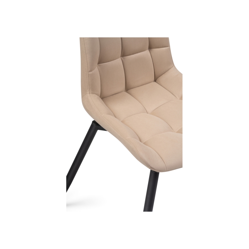 Стул на металлокаркасе Челси крутящийся велюр бежевый / черный