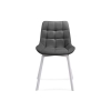 Стул на металлокаркасе Челси темно-серый / белый каркас