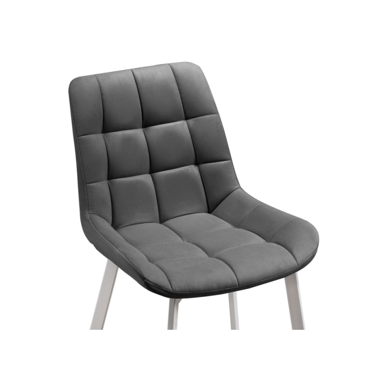 Стул на металлокаркасе Челси темно-серый / белый каркас