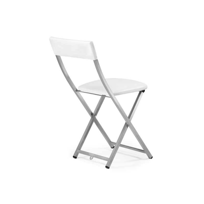 Стул на металлокаркасе Elevis белый полимер / светлый мусс