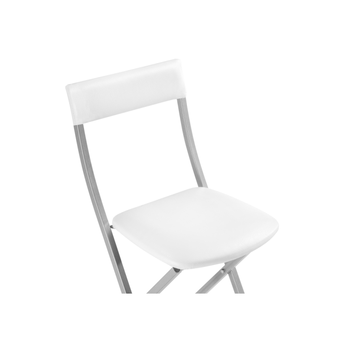 Стул на металлокаркасе Elevis белый полимер / светлый мусс