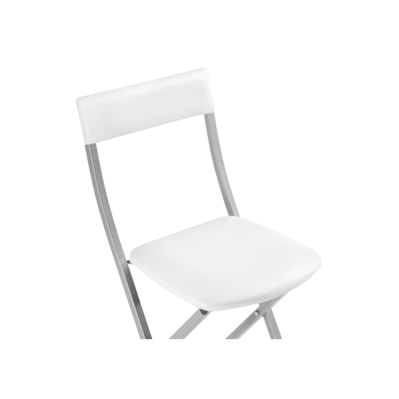 Стул на металлокаркасе Elevis белый полимер / светлый мусс