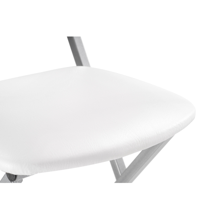 Стул на металлокаркасе Elevis белый полимер / светлый мусс