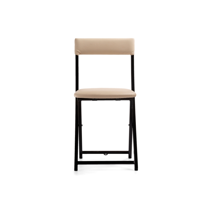 Стул на металлокаркасе Elevis ваниль крап / темный мусс